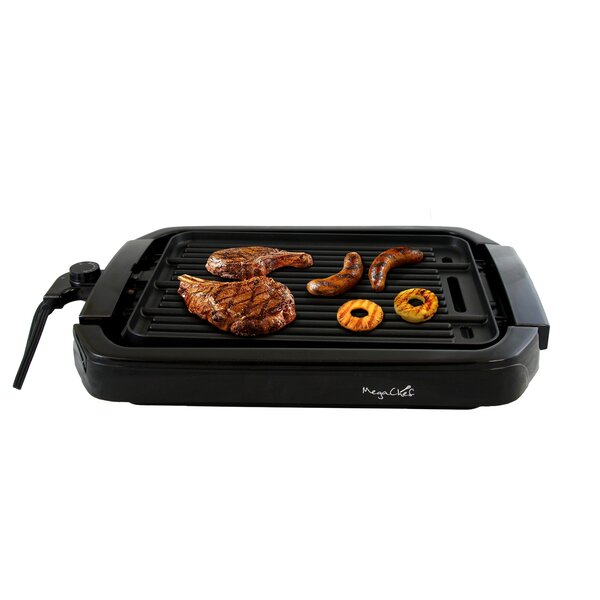 Megachef reversible indoor grill and griddle with removable glass lid sale